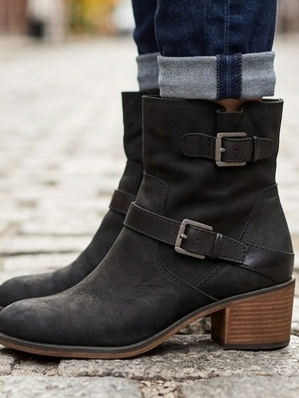 Franco Sarto Larisa 2 Nubuck Leather Moto Ankle Boots 2